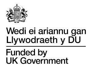 Wedi ei ariannu gan Llywodraeth y DU